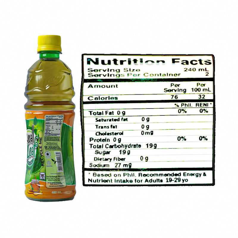 Real Leaf Green Tea Honey Lemon 480ml