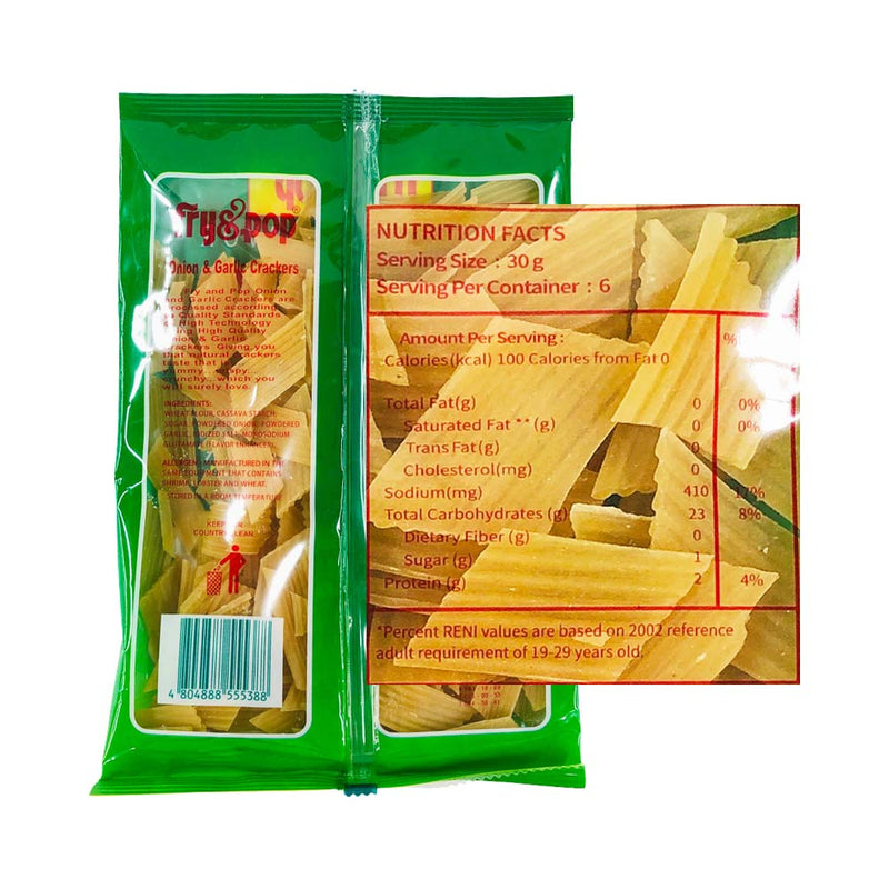 Fry & Pop Crackers Onion And Garlic 200g