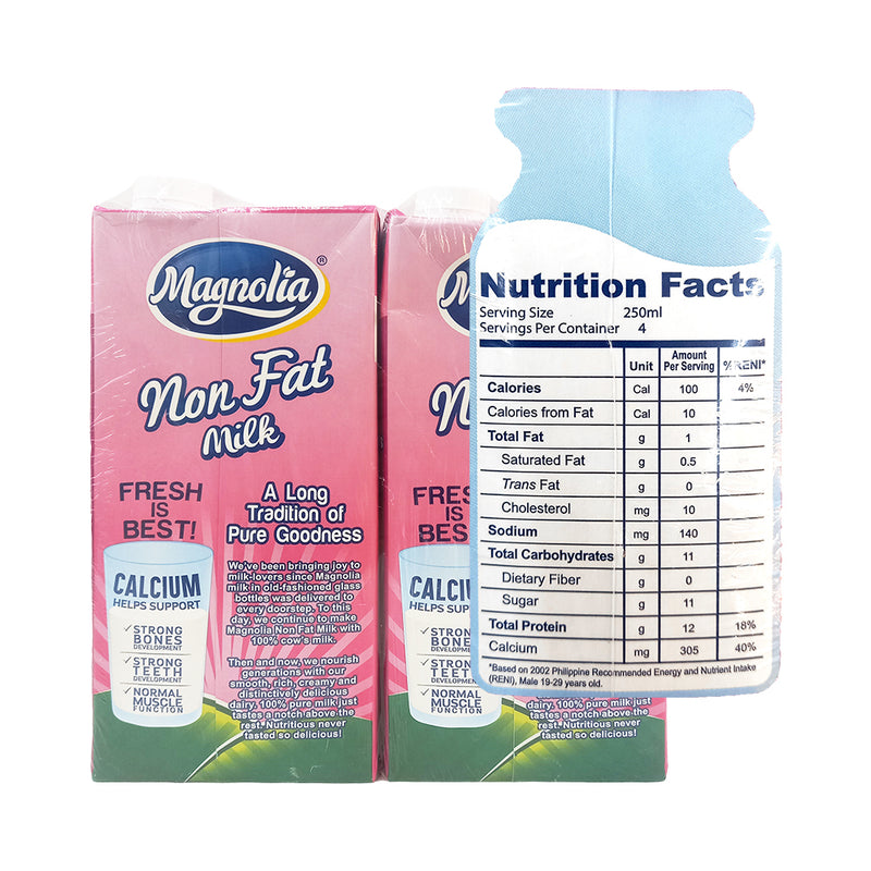 Magnolia Non Fat Milk 1L x 2's