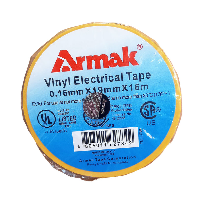 Armak Vinyl Electrical Tape 3/4 x 16m Big Yellow