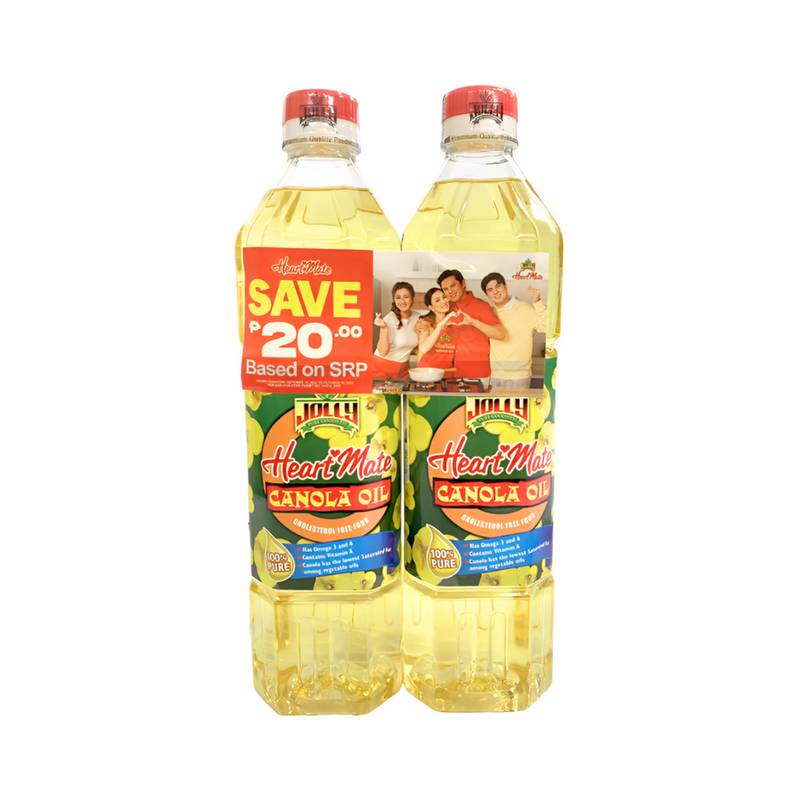 Jolly Canola Oil 100% Pure Cholesterol Free 1L x 2's