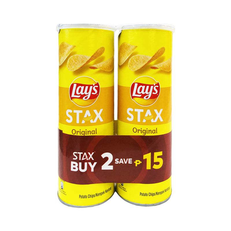 Lay's Stax Potato Chips Original 105g x 2's