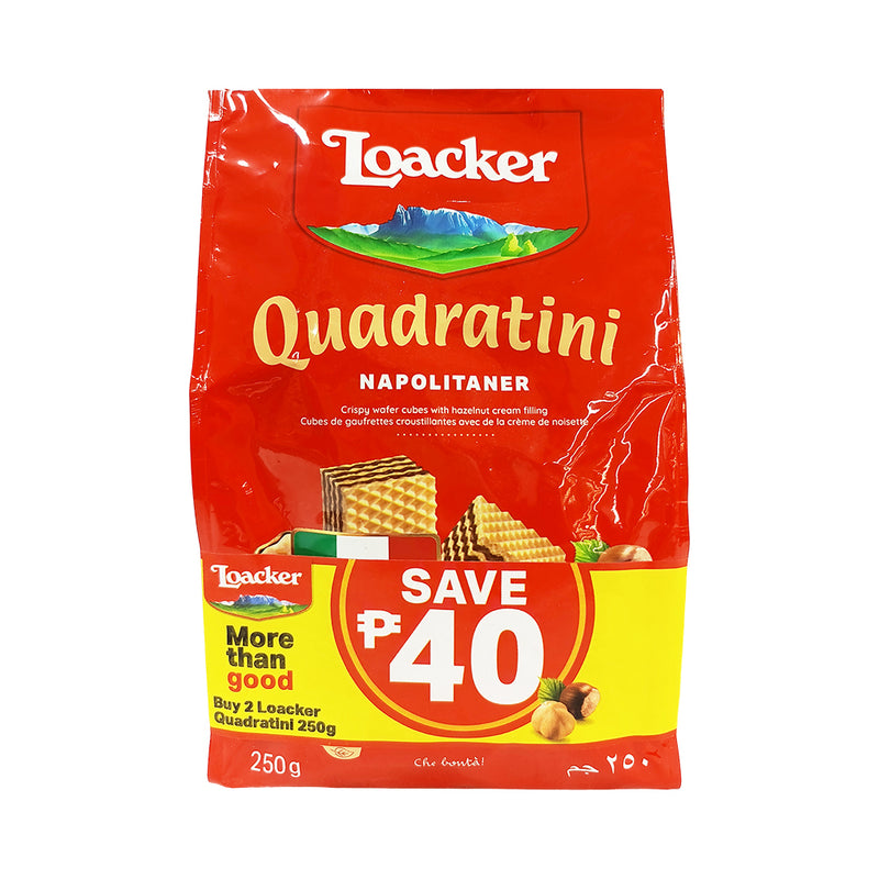 Loacker Quadratini Wafer Napolitaner 250g x 2's