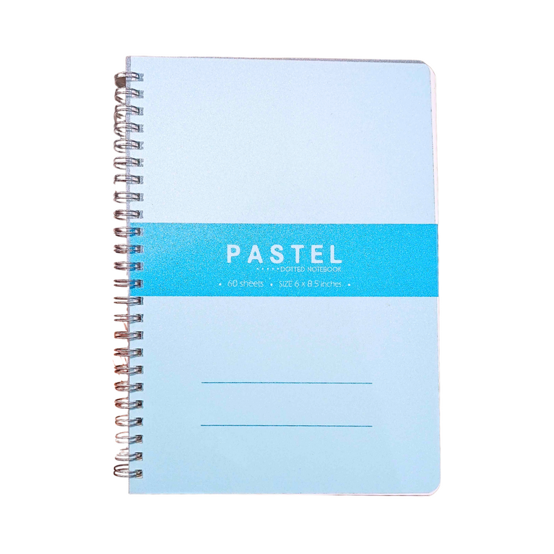 Veco Pastel Dotted Double Spiral Notebook 60 Leaves