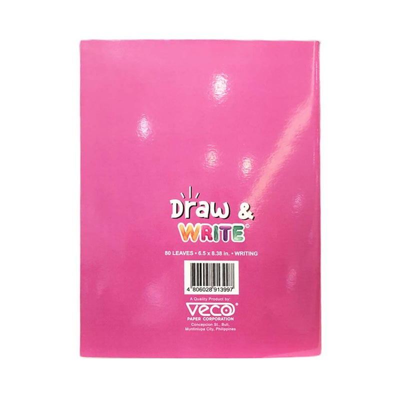 Veco Draw and Write Notebook 80 Leaves 6.5in x 8.38in