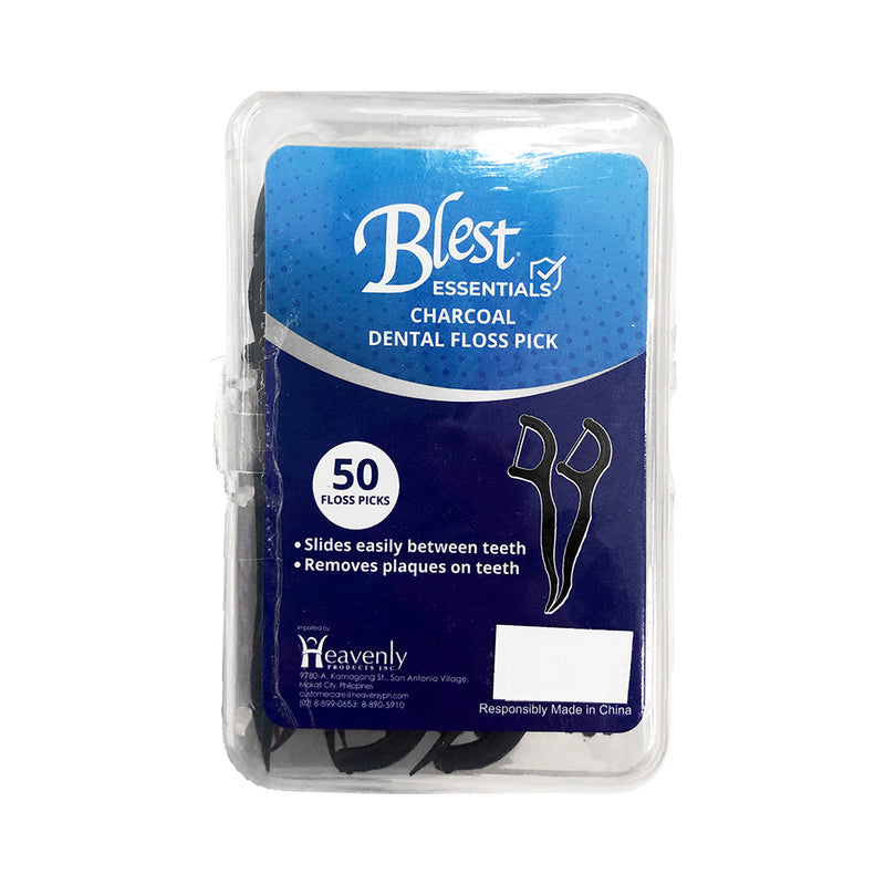 Blest Charcoal Floss Picks 50's x 2