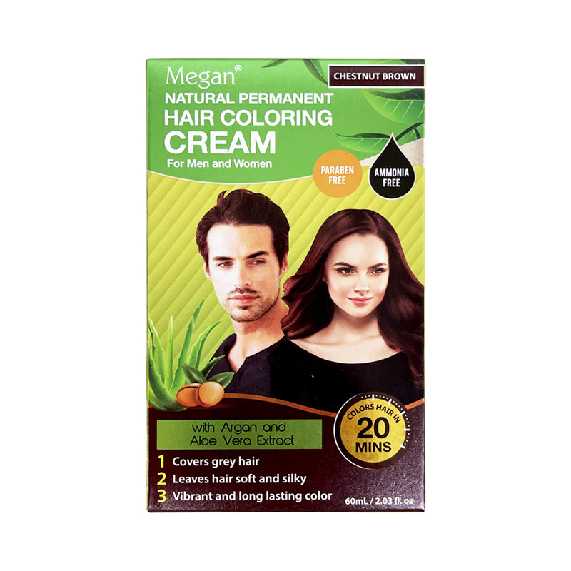 Megan Naturals Permanent Hair Coloring Cream 60ml