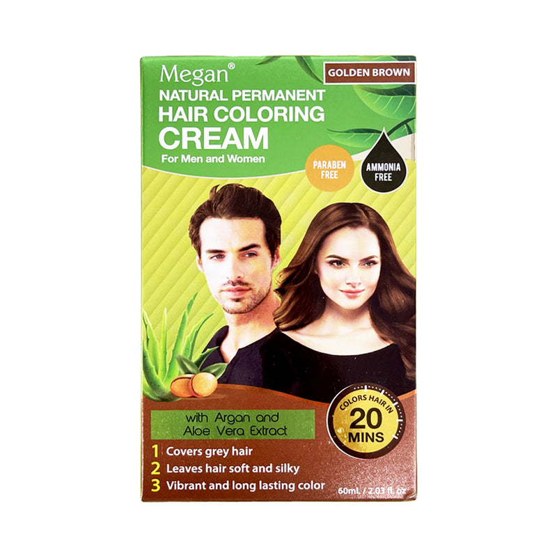 Megan Naturals Permanent Hair Coloring Cream 60ml