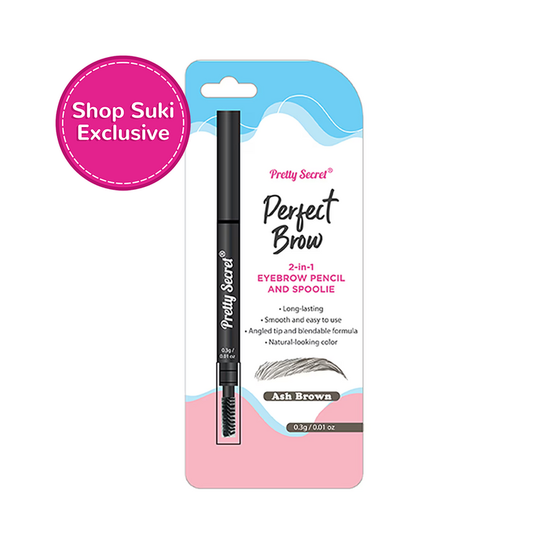 Pretty Secret 2-in-1 Eyebrow Perncil And Spoolie Ash Brown 0.3g
