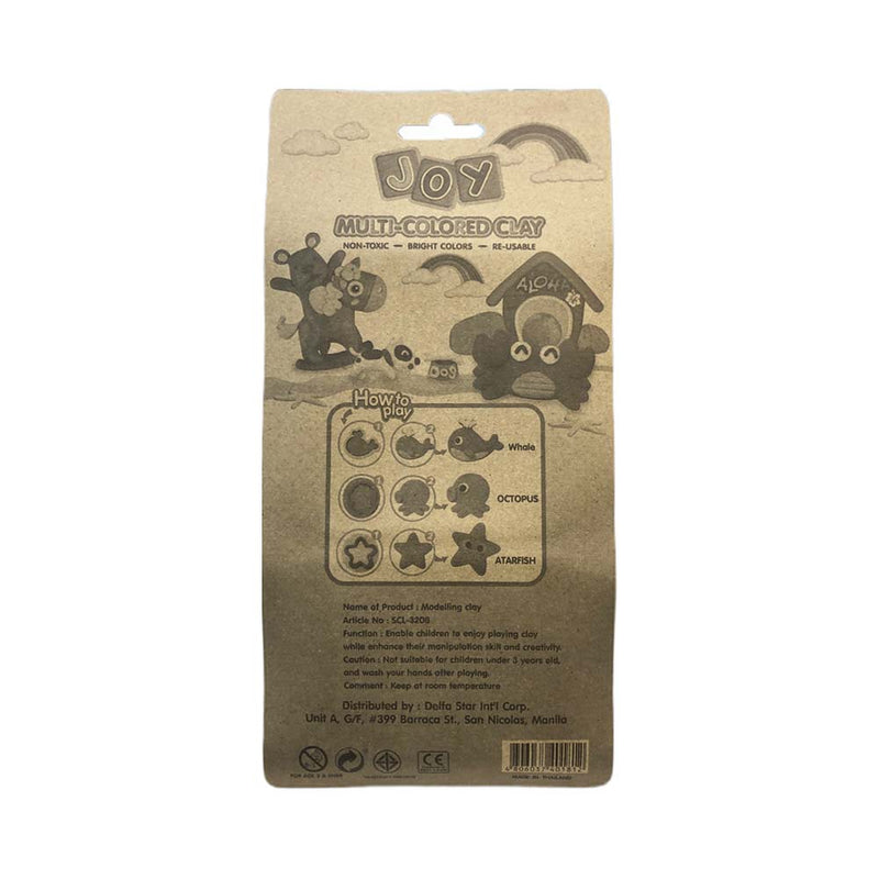 Joy Modelling Clay 8 Colors With 4 Molder