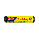 Pop-I Rolled Trash Bag With Tie Black 10's
