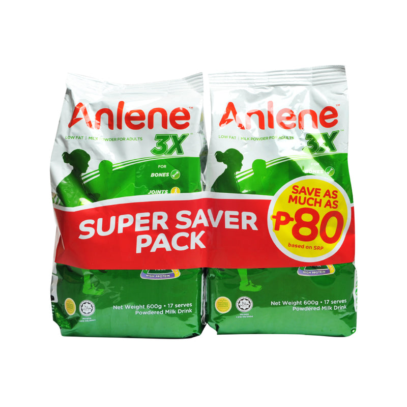 Anlene Move Max Adult Milk Powder Plain 600g x 2's