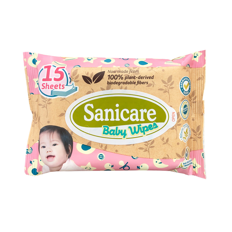 Sanicare Baby Wipes 15's