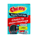 Cheers Trash Bags Black 10 x  3's