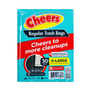 Cheers Trash Bags Black 10 x  3's