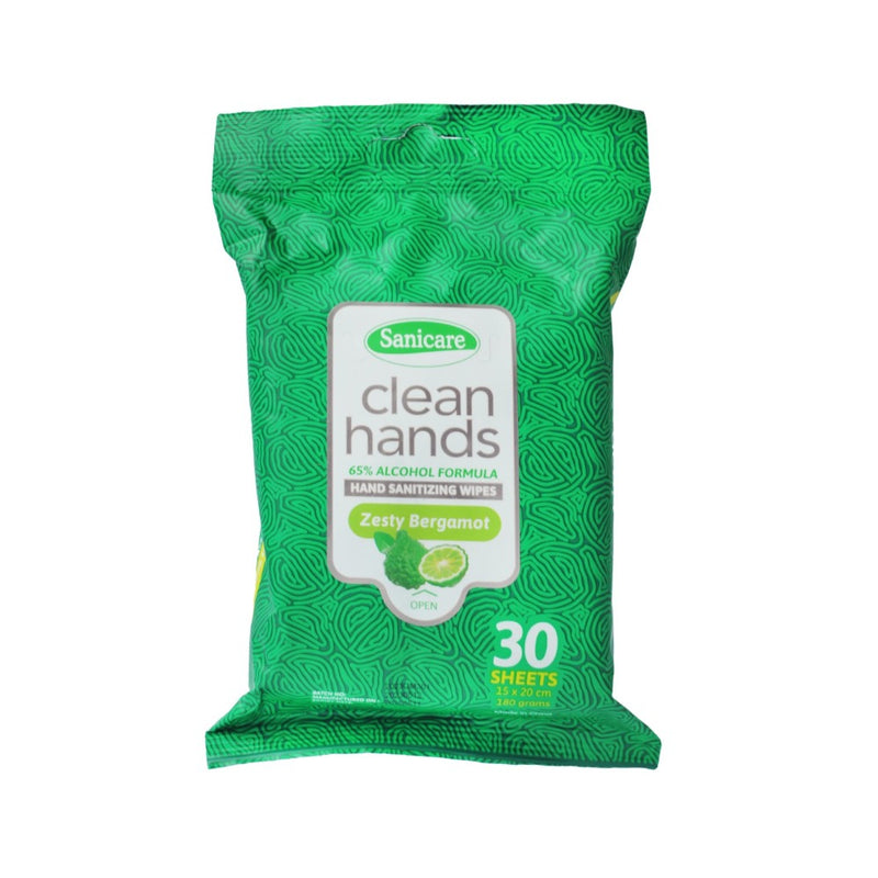 Sanicare Clean Hands Sanitizing Wipes 30 Sheets