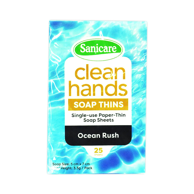 Sanicare Clean Hands Soap Paper Thin Soap 25 Sheets