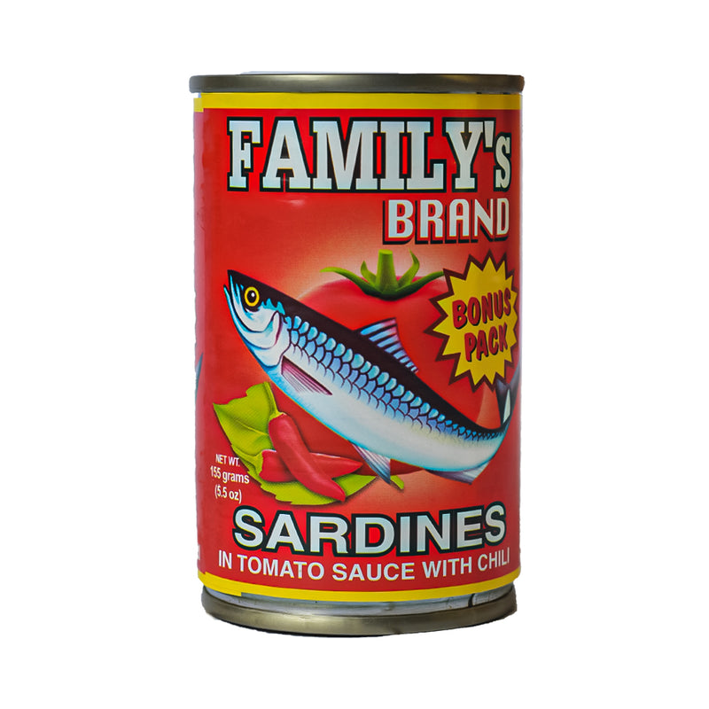 Family's Sardines In Tomato Sauce With Chili Bonus Pack EOC 155g