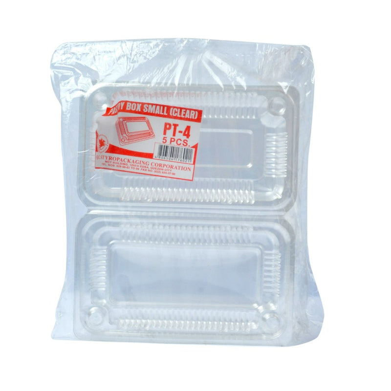 Multiplast PT-4 Pastry Box Small Clear 5's