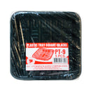 Multiplast Plastic Tray PT-9 Square Black 5's