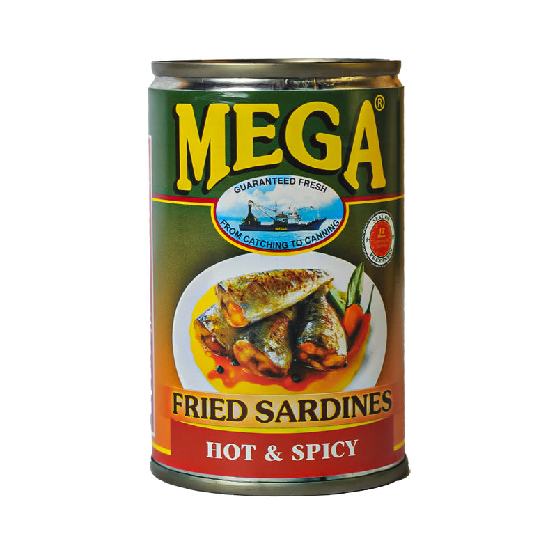 Mega Fried Sardines Hot And Spicy 155g
