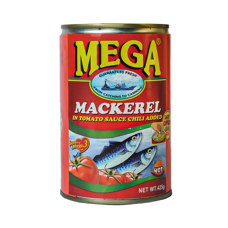 Mega Mackerel In Tomato Sauce With Chili EOC 425g