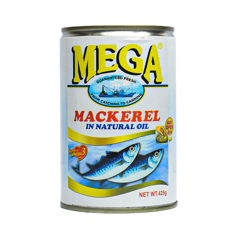Mega Mackerel In Natural Oil 425g