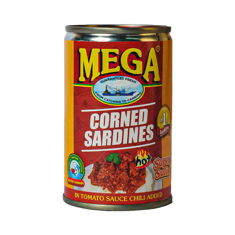 Mega Corned Sardines In Tomato Sauce With Chili 155g