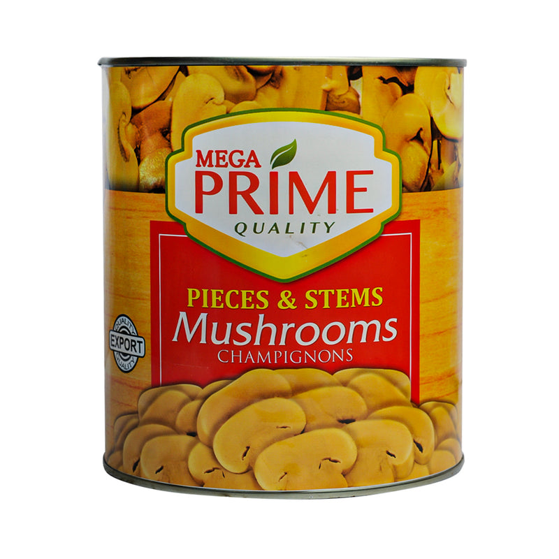 Mega Prime Mushrooms Pieces And Stems 2840g