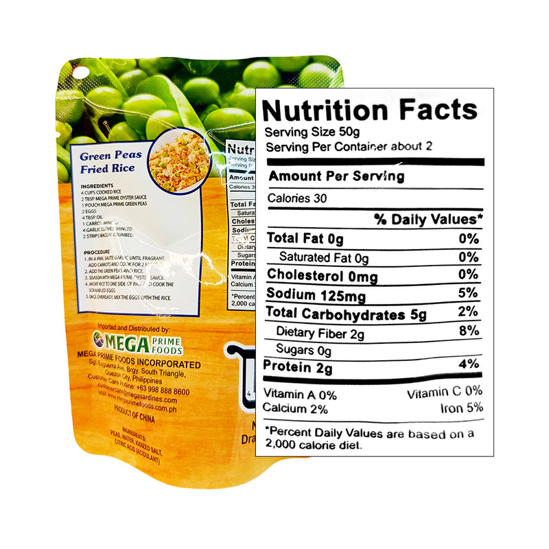 Mega Prime Green Peas SUP 100g