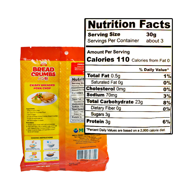 Mega Prime Choices Bread Crumbs 80g