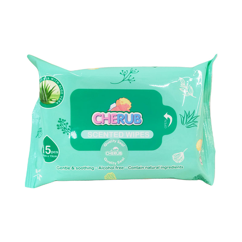 Cherub Scented Wipes 15 Sheets