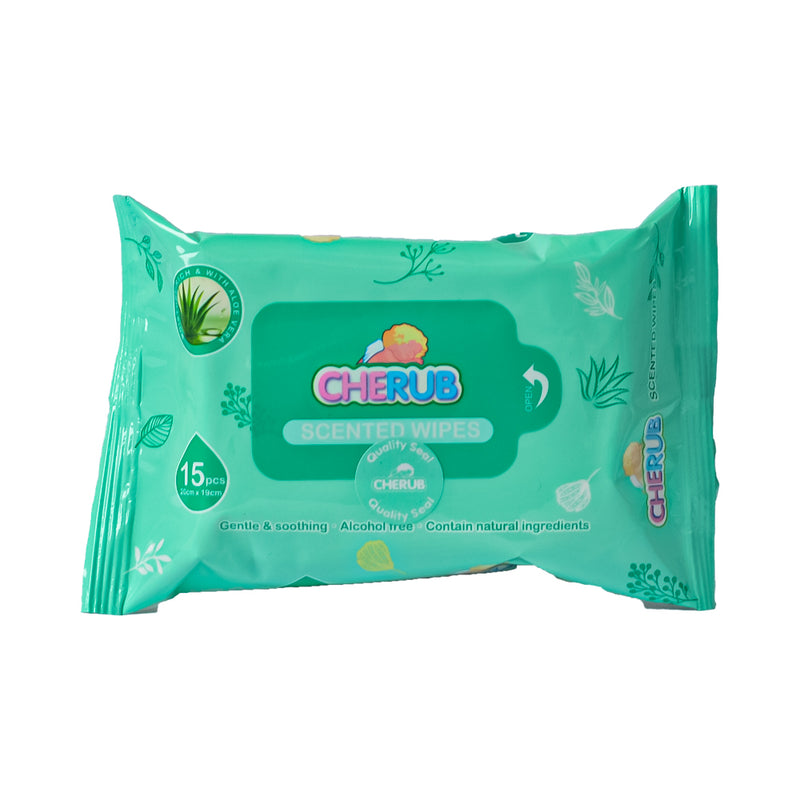 Cherub Scented Wipes 15 Sheets