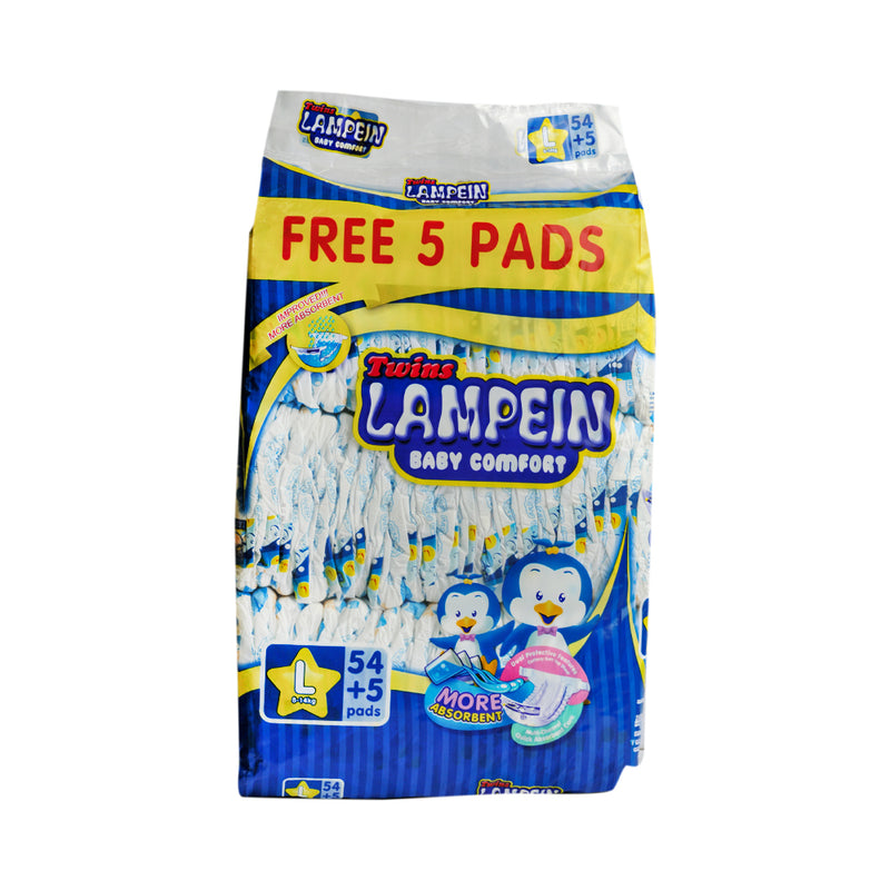 Twins Lampein Baby Diaper Jumbo Pack Large 54's