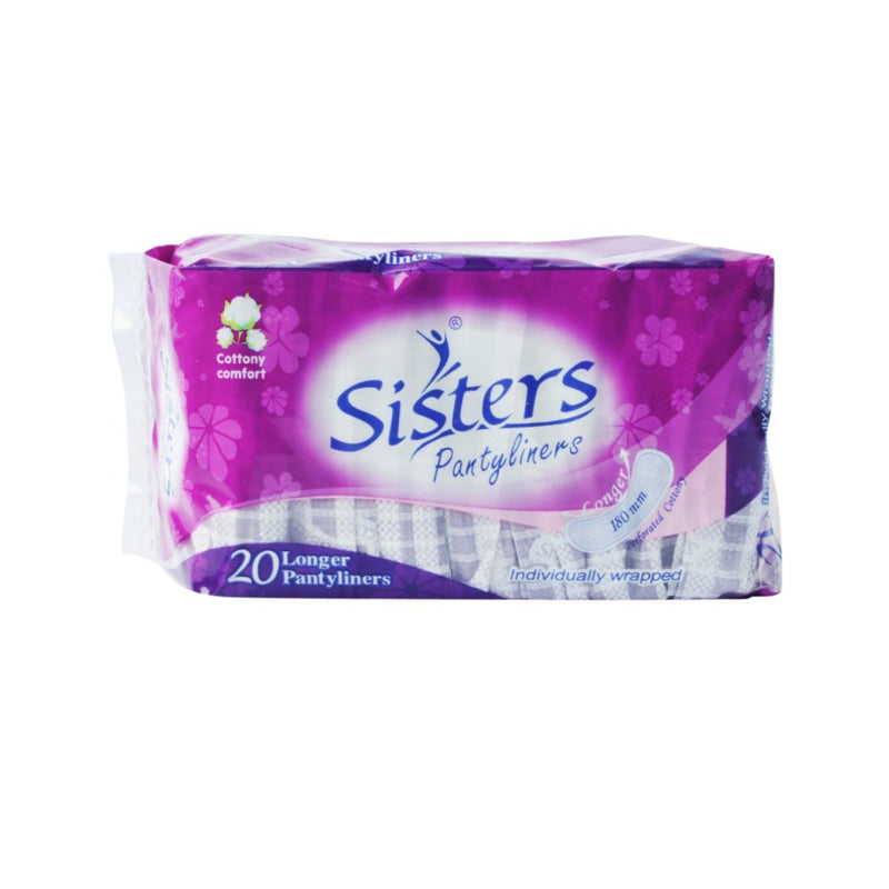 Sisters Long Pantyliner Individually Wrapped 20 Pads