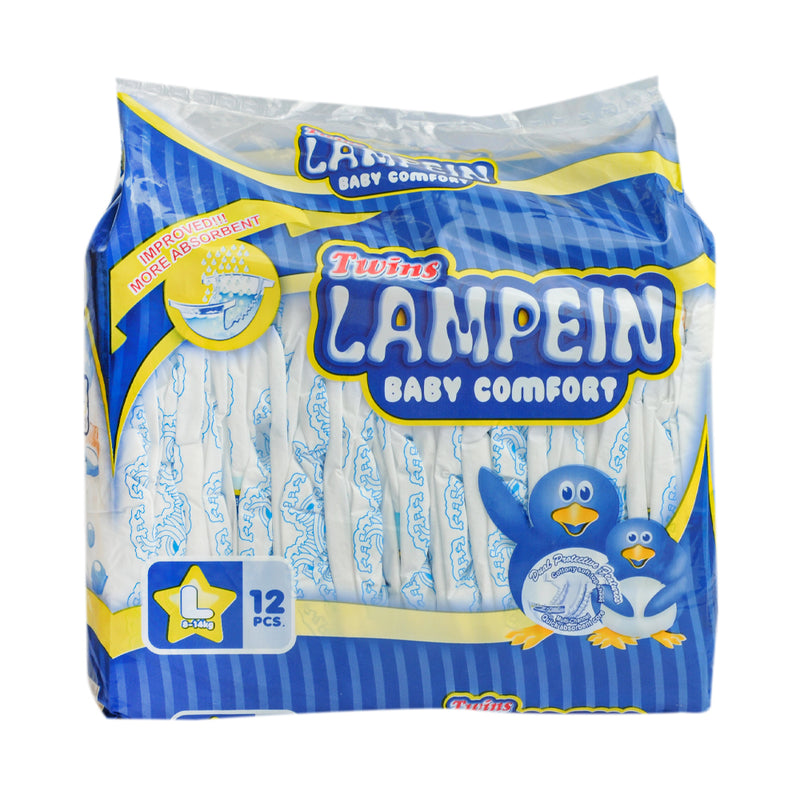 Twins Lampein Baby Diaper Budget Pack Large 12's