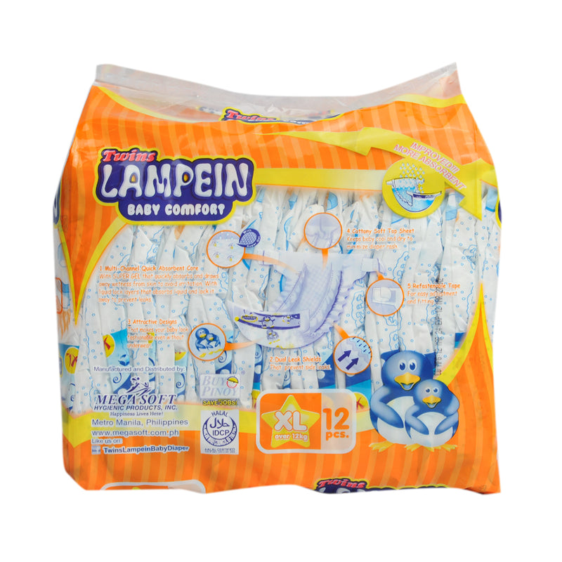 Twins Lampein Baby Diaper Budget Pack XL 12's