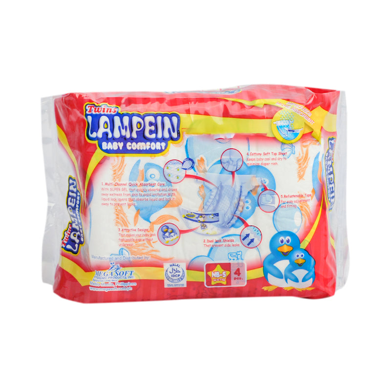 Twins Lampein Baby Diaper Mini Pack Small 4's