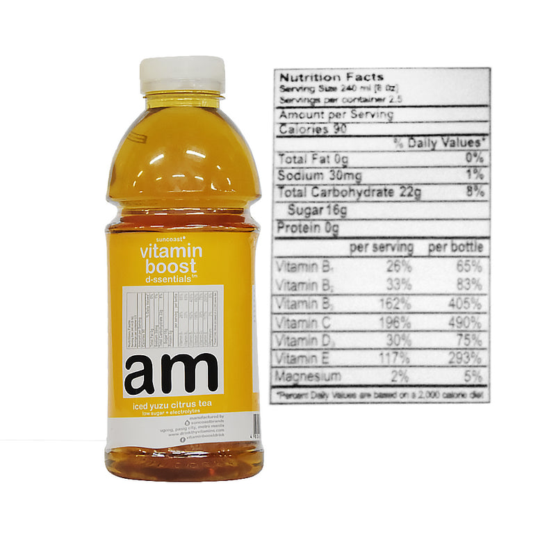 Suncoast Vitamin Boost Drink Iced Yuzu Citrus Tea 600ml
