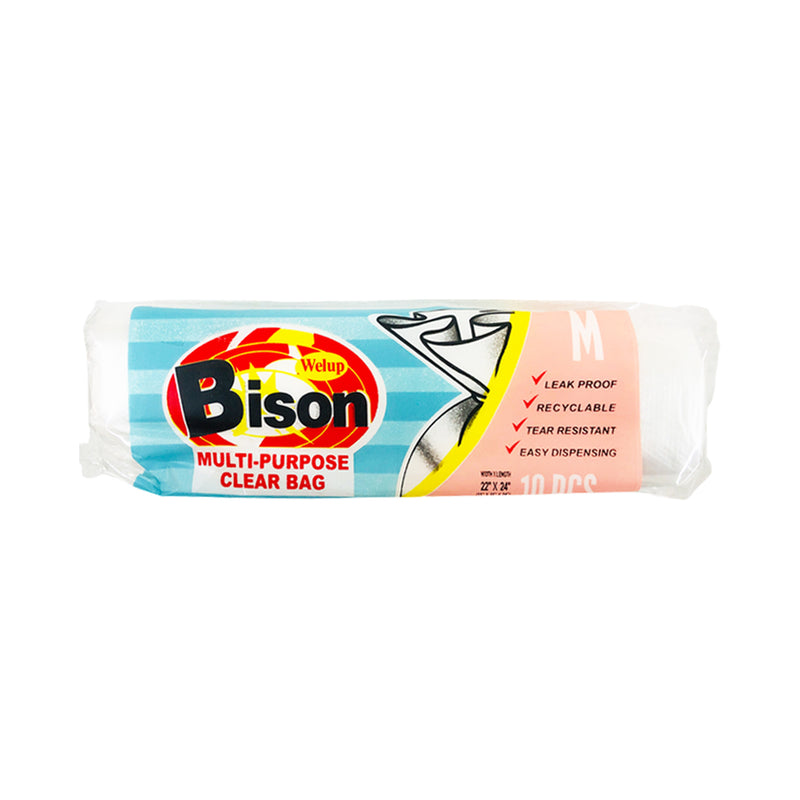 Bison Multi-Purpose Clear Bag 11" x 11" x 24" 10's