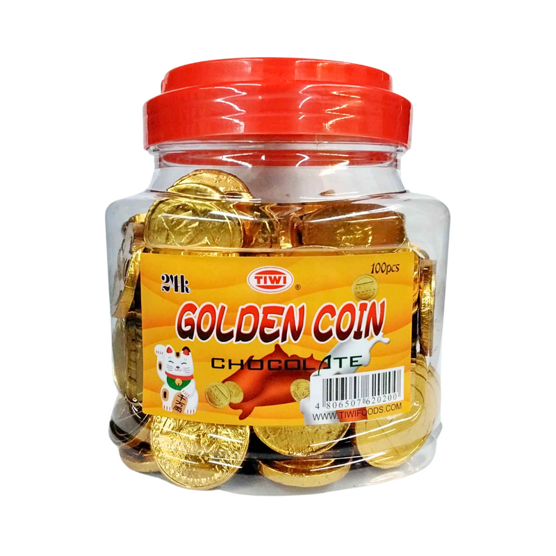 Tiwi Chocolate Golden Coin Jar 100's