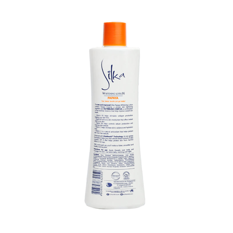 Silka Whitening Papaya Lotion SPF6 Refill 500ml