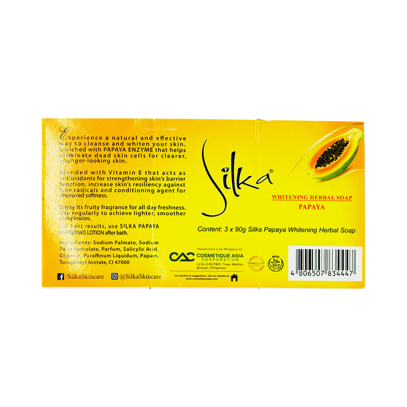 Silka Papaya Soap Triple Sulit Pack 90g x 3's