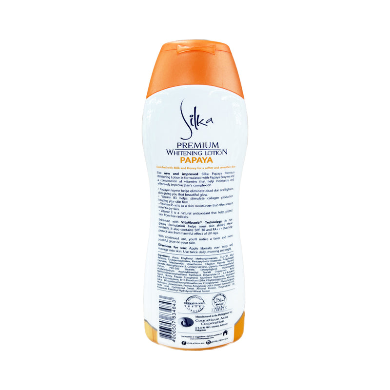 Silka Premium Whitening Lotion Papaya SPF30 200ml