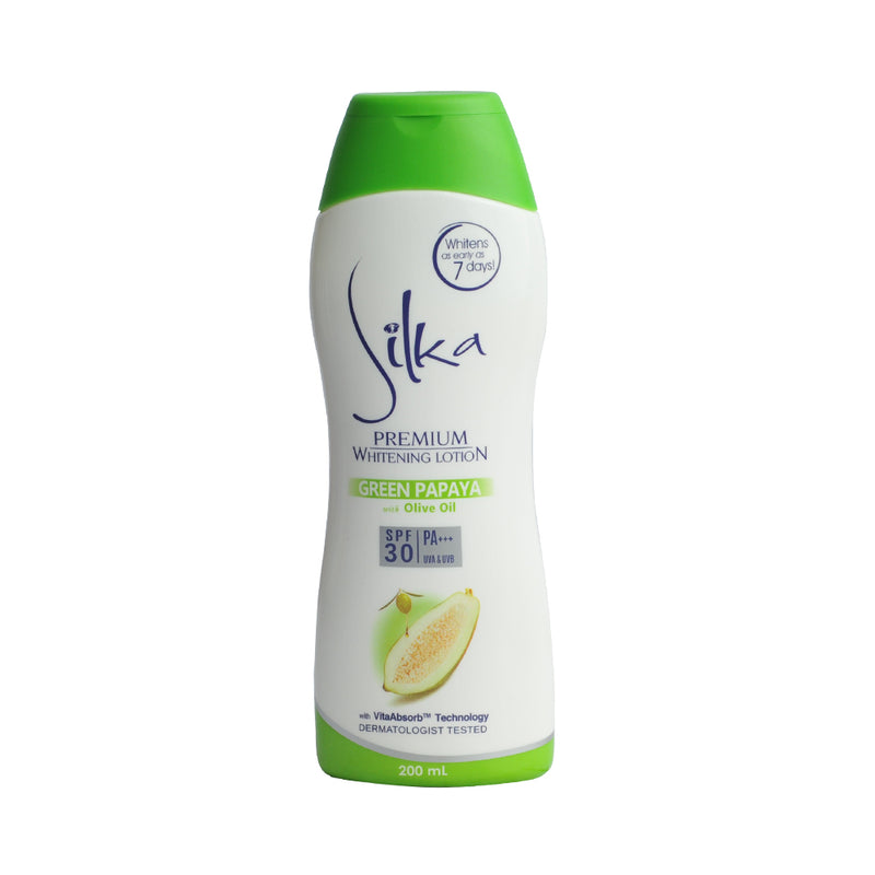Silka Premium Whitening Lotion Green Papaya SPF30 200ml