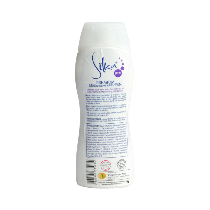 Silka Premium Moisturizing Milk Lotion Avocado Oil SPF23 100ml