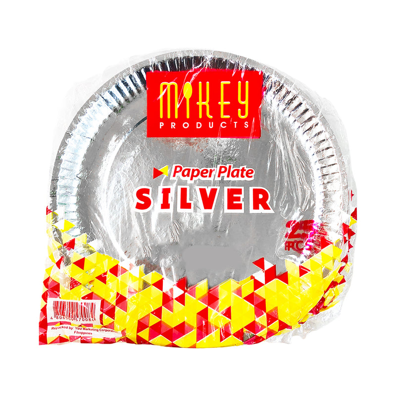 Mickey Paper Plate Silver 25's