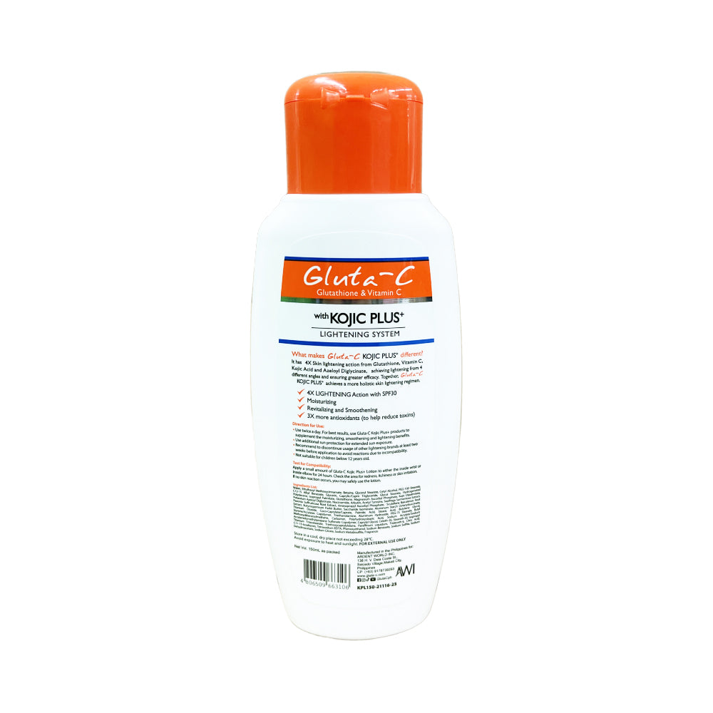 glutathione whitening lotion with spf 30 Gluta-C with Kojic Plus+ Lotion + SPF 30 150ml