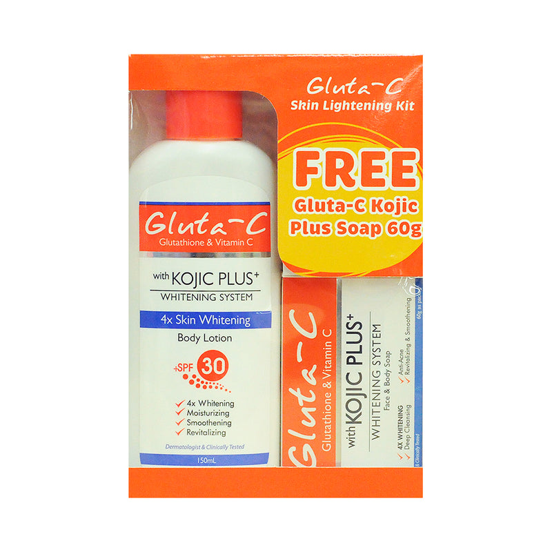 Gluta-C With Kojic Plus Whitening Body Lotion 150ml Free Gluta-C Kojic + Soap 60g