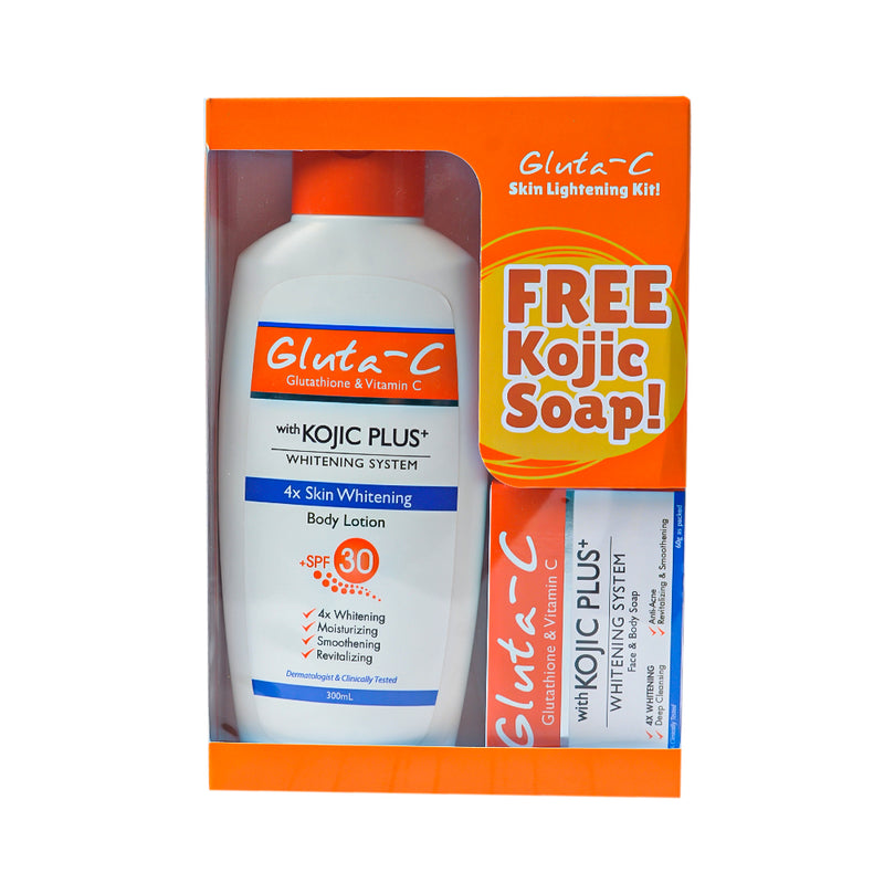 Gluta-C With Kojic Plus Whitening Body Lotion 300ml Free Gluta-C Kojic + Soap 60g